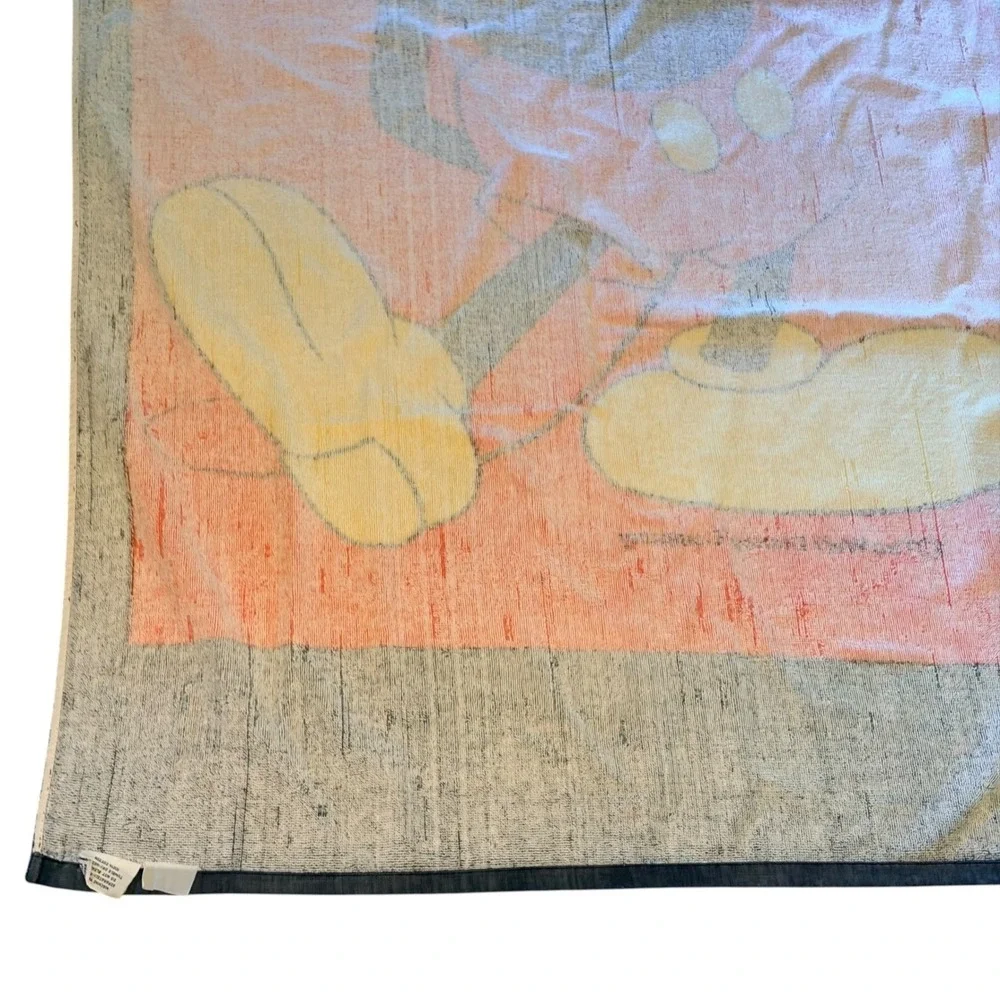 VTG Disney Florida Mickey Mouse 1980s Red Black Cotton Beach Towel‎